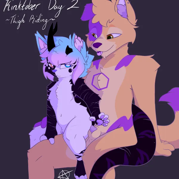 magic (freak magic1369), spike (spike-mutt) (kinktober, kinktober 2025) created by freak magic1369