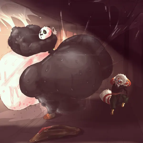 master po ping, master shifu (dreamworks, kung fu panda) created by lumiink