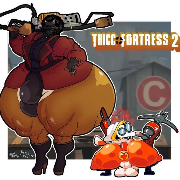medic (team fortress 2), pyro (team fortress 2), soups (superiorfox) (team fortress 2, valve) created by jacky-arts, superiorfox
