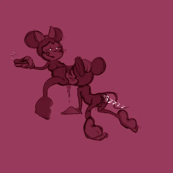 mickey mouse, minnie mouse (disney) created by chunkyoreo
