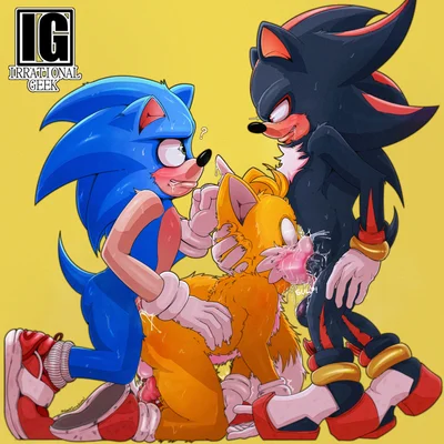 miles prower, shadow the hedgehog, sonic the hedgehog (sega, sonic the hedgehog (film)) created by irrationalgeek