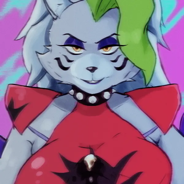 montgomery gator, roxanne wolf (five nights at freddy's, five nights at freddy's: security breach) created by xandatzu