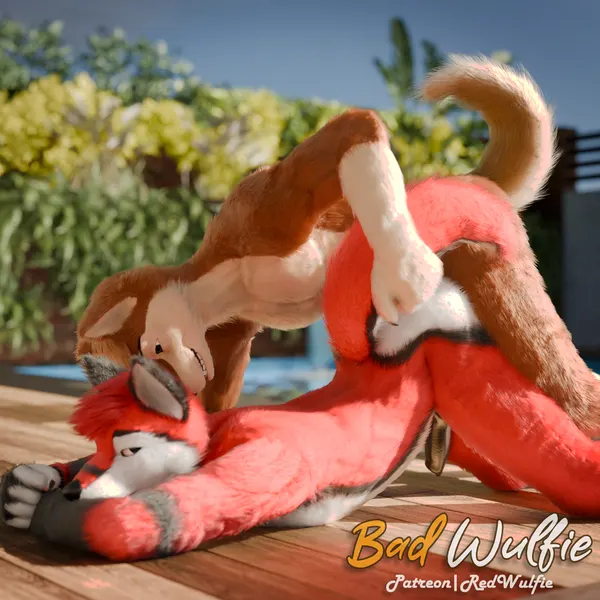 mutt (wagnermutt), red (red wulfie) created by red wulfie