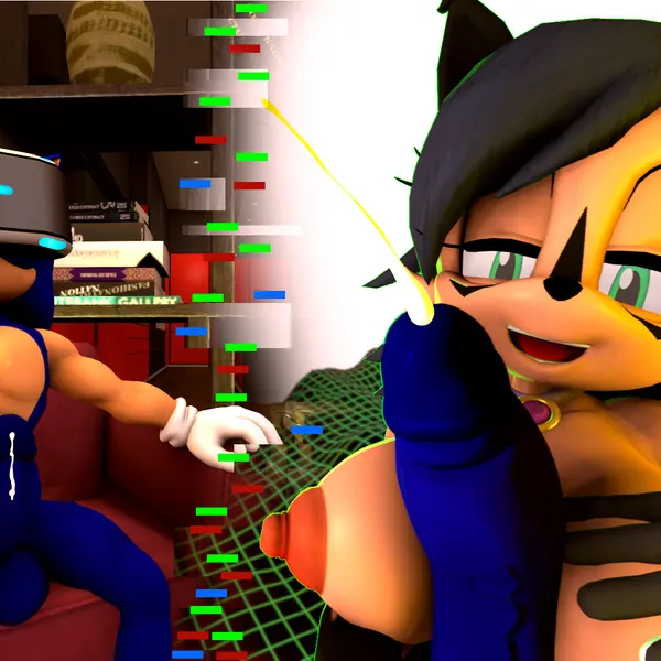 nicole the lynx, sonic the hedgehog (archie comics, sega) created by boiboi9999