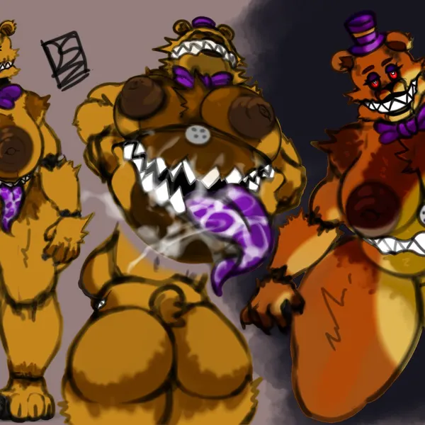 nightmare fredbear (fnaf) (five nights at freddy's, five nights at freddy's 4) created by ggez2341