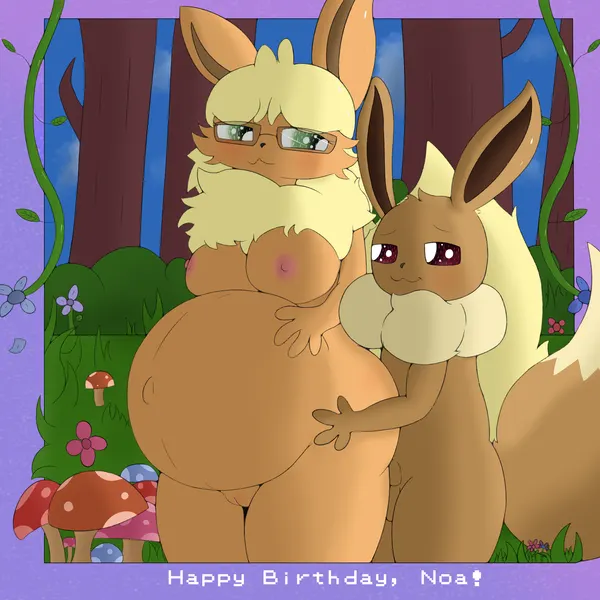 noa (notsafefennenec), rupert (trippybunny) (nintendo, pokemon) created by trippybunny
