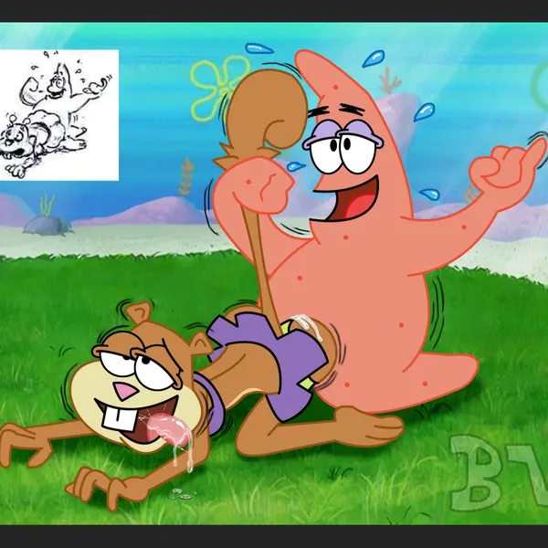 patrick star, sandy cheeks (nickelodeon, spongebob squarepants) created by bolillo werito