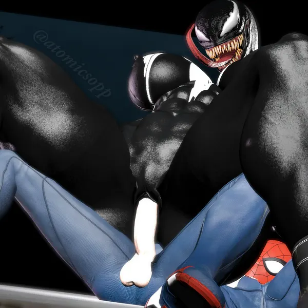 peter parker, she-venom, spider-man (character) (marvel, spider-man (series)) created by atomicsopp sfm