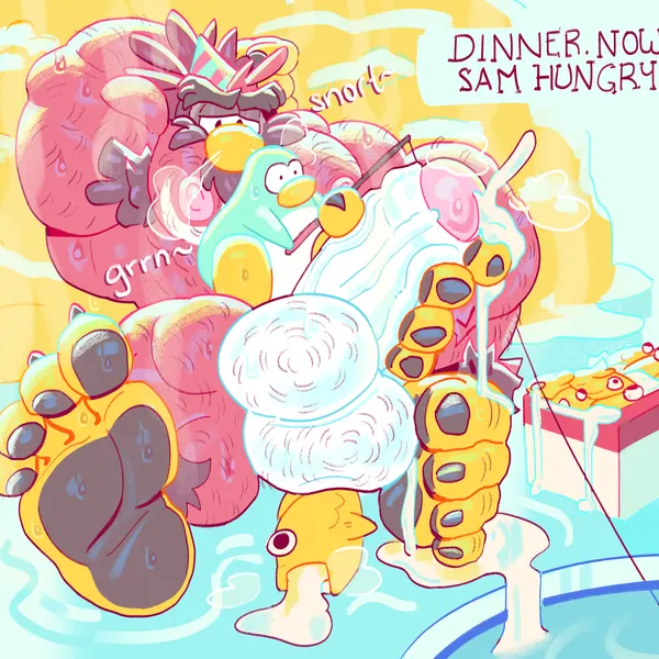 sam the sasquatch (club penguin) created by vaniwall