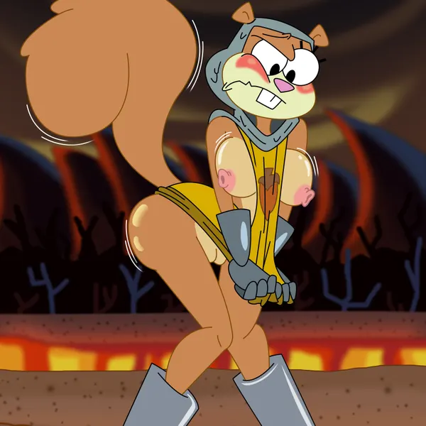 sandy cheeks (nickelodeon, spongebob squarepants) created by bolillo werito