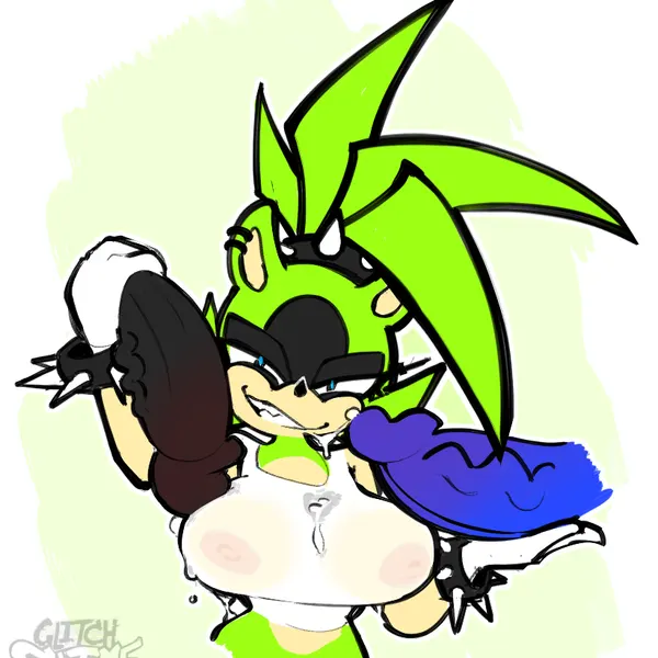 shadow the hedgehog, sonic the hedgehog, surge the tenrec (idw publishing, sega) created by glitchslime