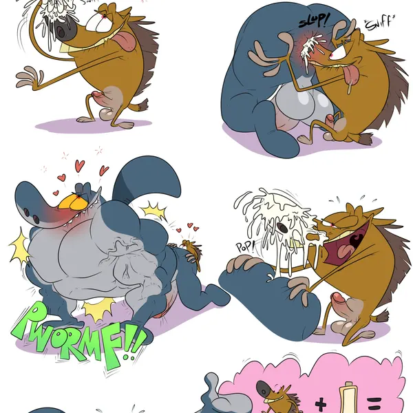 sharko, zig (zig and sharko) created by foxbtails