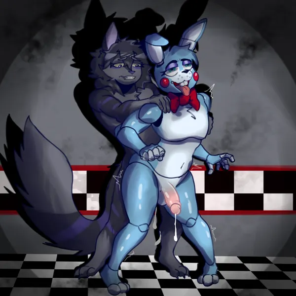 toy bonnie (fnaf) (five nights at freddy's, five nights at freddy's 2) created by kneadinggutts