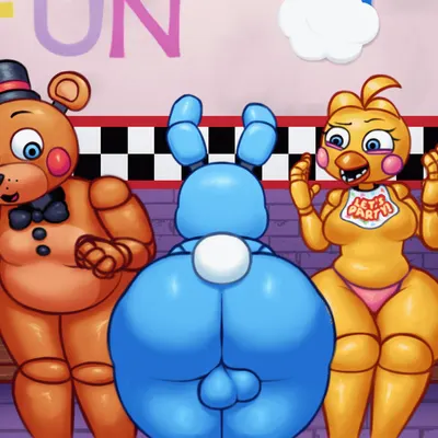 toy bonnie (fnaf), toy chica (fnaf), toy freddy (fnaf) (five nights at freddy's, five nights at freddy's 2) created by meowny