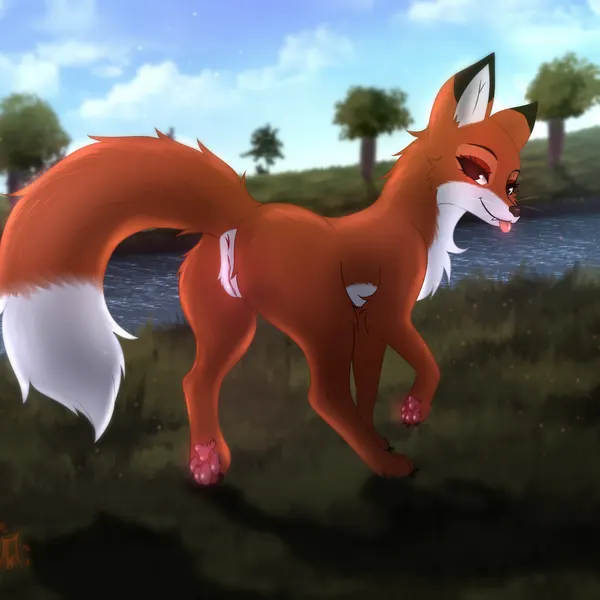 vixey (tfath) (disney, the fox and the hound) created by astralia