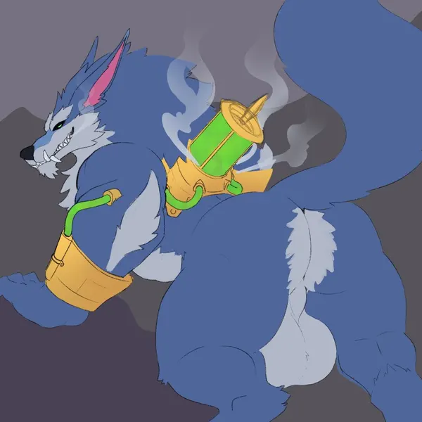 warwick (lol) (league of legends, riot games) created by covertcanine
