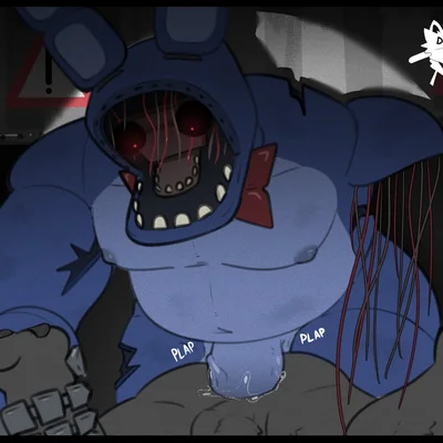 withered bonnie (fnaf) (five nights at freddy's, five nights at freddy's 2) created by bluedomstar