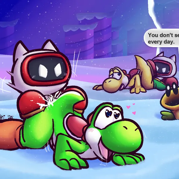 yoshi (character) (mario bros, mythology) created by ultilix