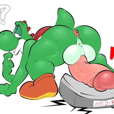 yoshi (character) (mario bros, nintendo) created by doost