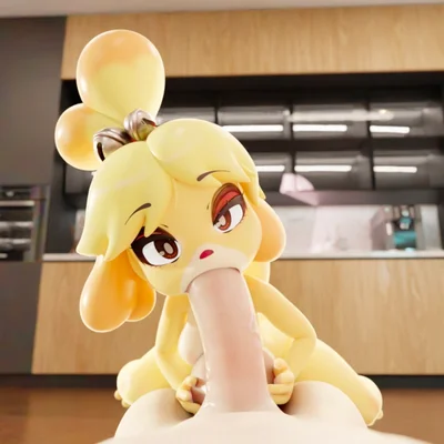 aak (arknights), isabelle (animal crossing) (animal crossing, arknights) created by mereo