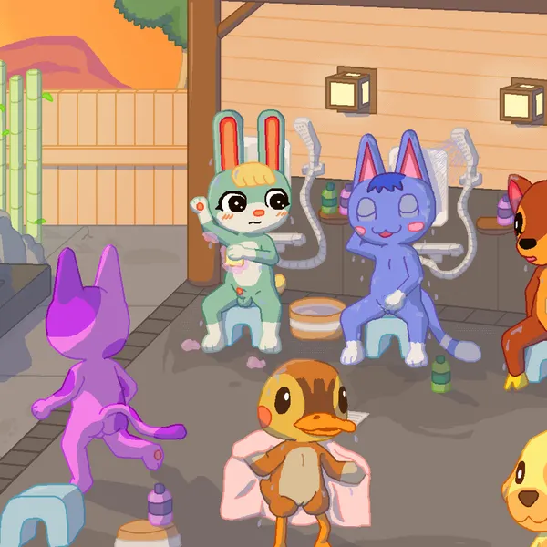 agnes (animal crossing), antonio (animal crossing), beau (animal crossing) (animal crossing, mythology) created by pixel vibri
