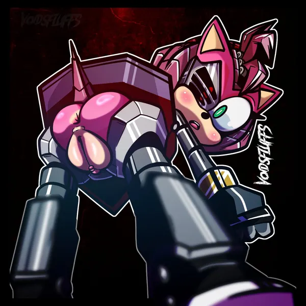 amy rose, rusty rose (netflix, sega) created by voidsdroids