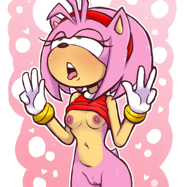 amy rose (sega, sonic the hedgehog (series)) created by draws-oh-yeah