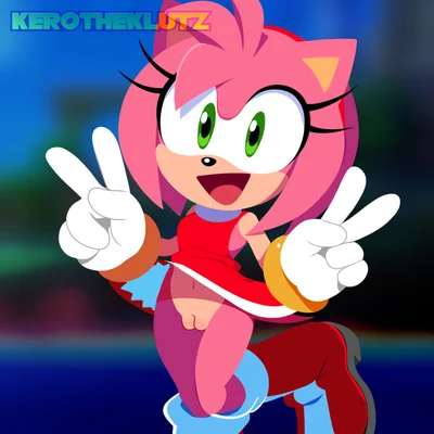 amy rose (sega, sonic the hedgehog (series)) created by kerotheklutz
