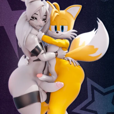 asriel dreemurr, asriel dreemurr (god form), miles prower (sega, sonic the hedgehog (series)) created by melongoat3d