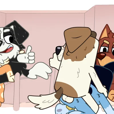 bandit heeler, chilli heeler, jack's dad (bluey) (bluey (series)) created by dokapi