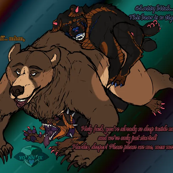 baxter loveshock (yonnixart), hertz loveshock (yonnixart), kuruk (character) created by third-party edit, yonnixart