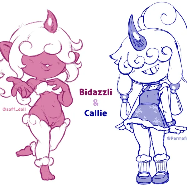 bidazzli (soff doll), callie (hexanne) (palworld, pocketpair) created by hexanne, soff dollr