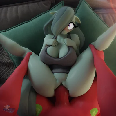 big macintosh (mlp), marble pie (mlp) (friendship is magic, hasbro) created by hooves-art