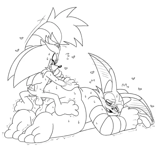 big the cat, silver the hedgehog (sega, sonic the hedgehog (series)) created by shenadical