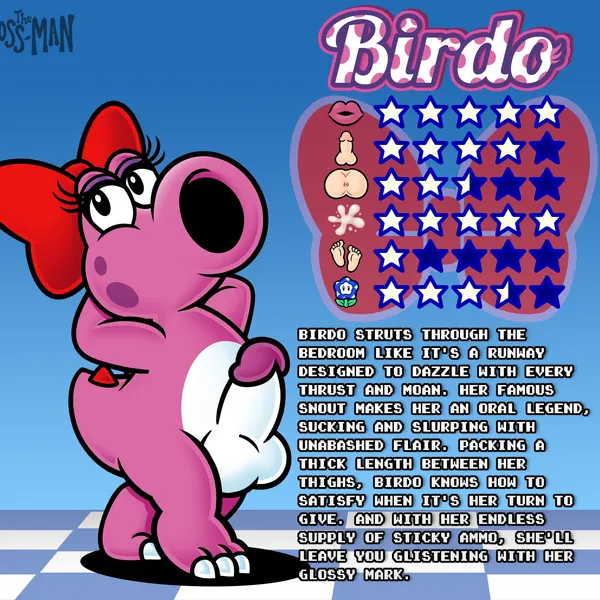 birdo (character) (mario bros, nintendo) created by the moss-man