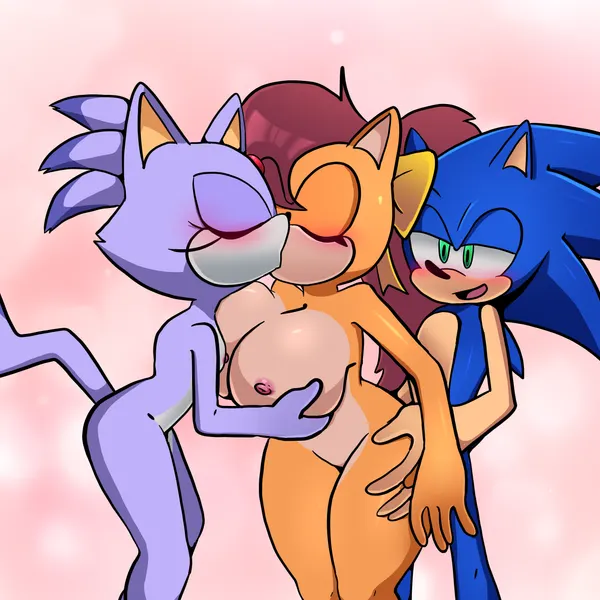 blaze the cat, sonic the hedgehog, tiara boobowski (sega, sonic the hedgehog (series)) created by xao art