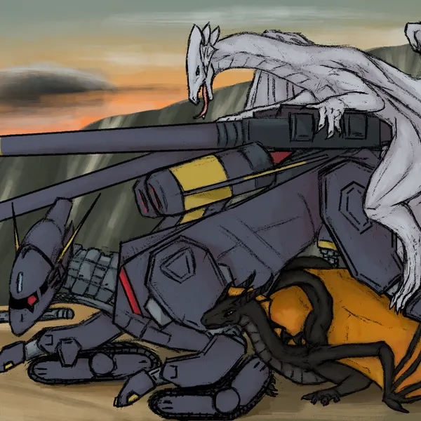 blue-eyes white dragon (gundam, gundam seed) created by gummi art