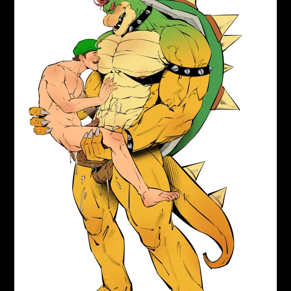 bowser, luigi (mario bros, nintendo) created by bosoromantics
