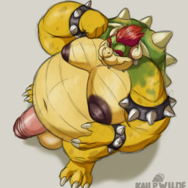 bowser (mario bros, mythology) created by husky2paws