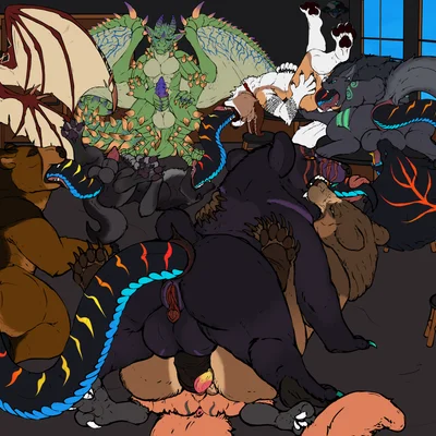 boxes (gaybearboi), brimstone (jasafarid), david (gaybearboi) (capcom, monster hunter) created by yonnixart