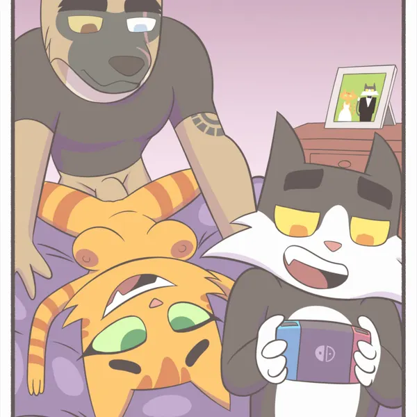 brutus (pixie and brutus), fran (litterbox comics), joel (litterbox comics) (litterbox comics, nintendo) created by canoart