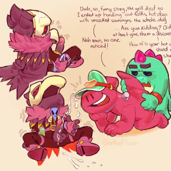 buzz (brawl stars), crow (brawl stars), doug (brawl stars) (brawl stars, supercell (company)) created by darkafsun