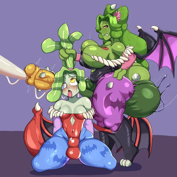 cactilaine (character), connie (cactilaine), lilith aensland (capcom, darkstalkers) created by cactilaine