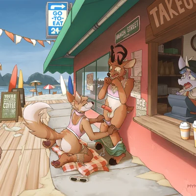 cantio (lawyerdog), nos (mynameiscomic), panko (lawyerdog) created by mynameiscomic