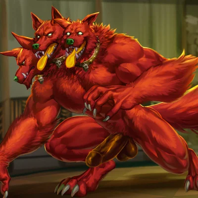 cerberus (hades) (european mythology, greek mythology) created by amon-sydonai