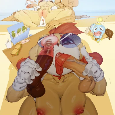 cheese the chao, cream the rabbit, vanilla the rabbit (sega, sonic the hedgehog (series)) created by musikalgenius