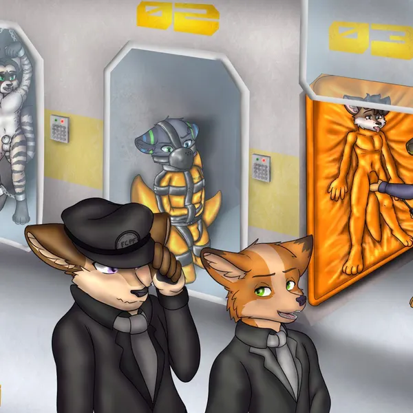 circuit (protogen), cyberius fox, duffy (duffy) created by drakethefox
