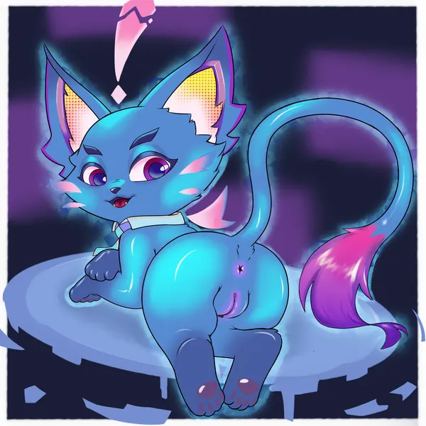 cyber cat yuumi, yuumi (lol) (league of legends, riot games) created by fieryfur
