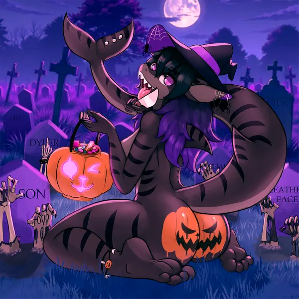 dashie (xxmakaveli20) (halloween) created by ai assisted, ai generated background
