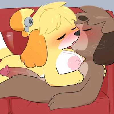 digby (animal crossing), isabelle (animal crossing) (animal crossing, nintendo) created by crushpepper